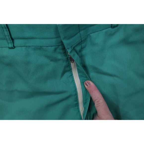 Vintage 70s Streetwear Mens 32 Distressed Above Knee Chino Golf Shorts Green USA - Picture 6 of 12